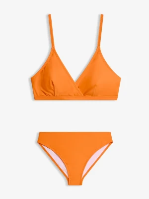 Bikini z wysoko wyciętymi nogawkami (2 części) BonPrix pomarańczowy