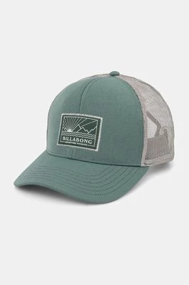 Billabong czapka z daszkiem Adiv Range Trucker kolor zielony z aplikacją ABYHA00483