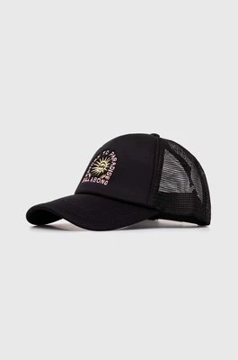 Billabong czapka z daszkiem kolor czarny z nadrukiem JAHWQBAC