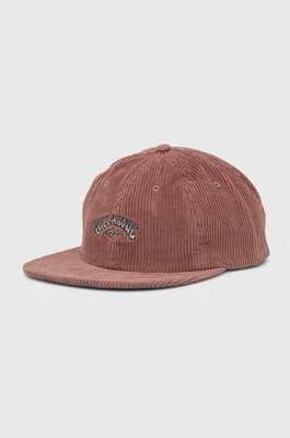 Billabong czapka z daszkiem sztruksowa kolor różowy z aplikacją EBYHA00127CHEAPER