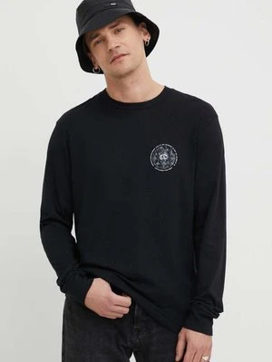 Billabong longsleeve bawełniany BILLABONG X CORAL GARDENERS kolor czarny z nadrukiem ABYZT02338