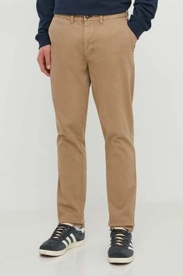 Billabong spodnie męskie kolor beżowy dopasowane ABYNP00157