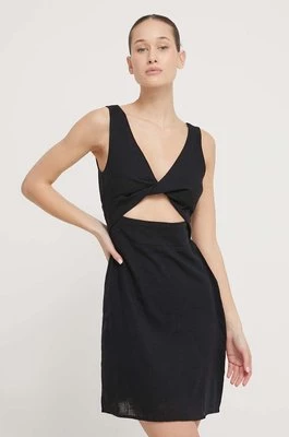 Billabong sukienka bawełniana kolor czarny mini dopasowana EBJWD00138