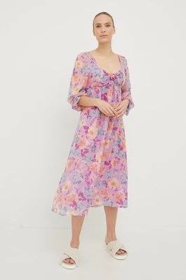 Billabong sukienka midi rozkloszowana