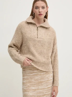 Billabong sweter Lost Heaven damski kolor beżowy ciepły z półgolfem EBJSW00120