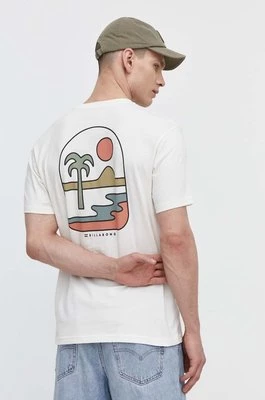 Billabong t-shirt bawełniany Adventure Division męski kolor beżowy z nadrukiem ABYZT02302