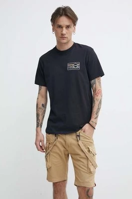 Billabong t-shirt bawełniany Adventure Division męski kolor czarny z nadrukiem ABYZT02299
