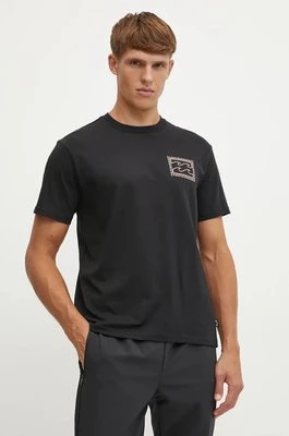 Billabong t-shirt bawełniany Crayon Wave męski kolor czarny z nadrukiem ABYZT02443