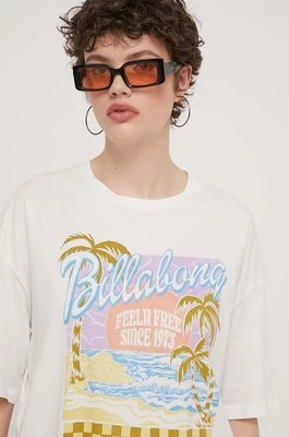 Billabong t-shirt bawełniany damski kolor biały EBJZT00256