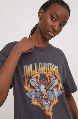 Billabong t-shirt bawełniany damski kolor szary EBJZT00269