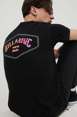 Billabong t-shirt bawełniany męski kolor czarny z nadrukiem ABYZT02257