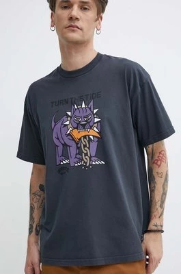 Billabong t-shirt bawełniany męski kolor czarny z nadrukiem ABYZT02237