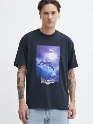 Billabong t-shirt bawełniany męski kolor czarny z nadrukiem ABYZT02283