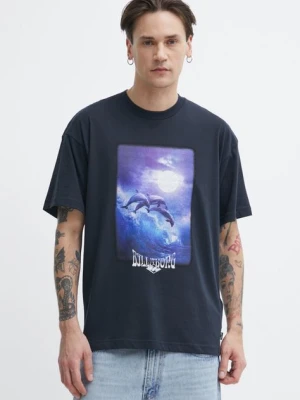 Billabong t-shirt bawełniany męski kolor czarny z nadrukiem ABYZT02283