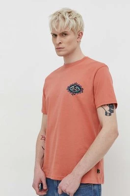 Billabong t-shirt bawełniany męski kolor pomarańczowy z nadrukiem ABYZT02255