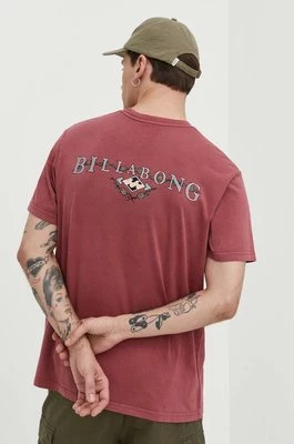 Billabong t-shirt bawełniany męski kolor różowy z nadrukiem ABYZT02275