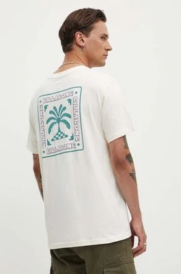 Billabong t-shirt bawełniany TROPPO męski kolor beżowy z nadrukiem ABYZT02400