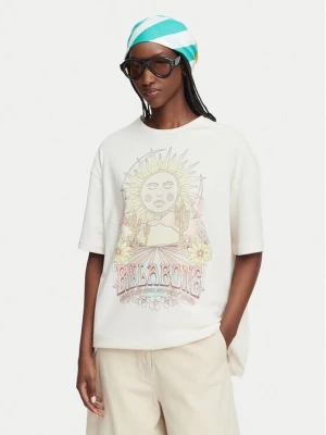 Billabong T-Shirt Chasin Sunshine EBJZT00411 Biały Loose Fit Kremowy