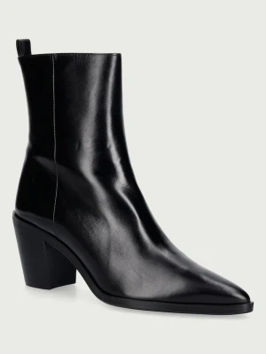 Billi Bi botki damskie skórzane Black calf 80