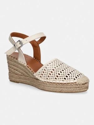 Billi Bi espadryle na koturnie damskie skórzane