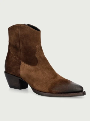 Billi Bi kowbojki damskie zamszowe Arabica babysilk suede 554 brązowy