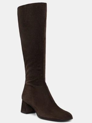 Billi Bi kozaki zamszowe damskie kolor brązowy na słupku A9287 556