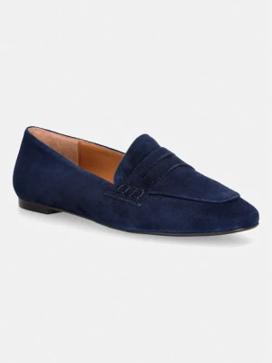 Billi Bi mokasyny damskie zamszowe Blue suede granatowy