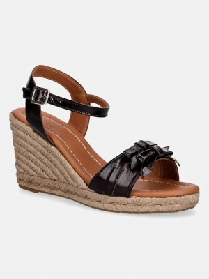 Billi Bi sandały na koturnie skórzane