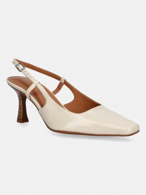 Billi Bi szpilki z odkrytą piętą skórzane