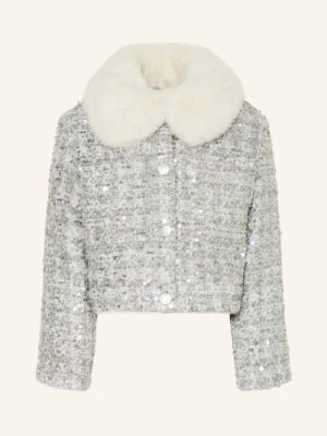 Billieblush Kurtka Z Cekinami I Sztucznym Futrem silber