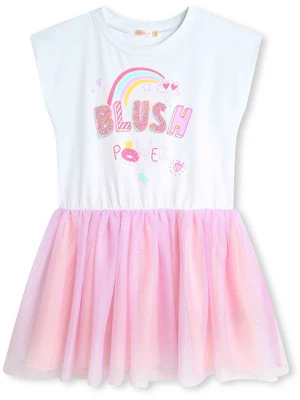Billieblush Sukienka w kolorze biało-jasnoróżowym rozmiar: 152
