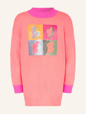 Billieblush Sukienka Z Dzianiny Z Cekinami rot