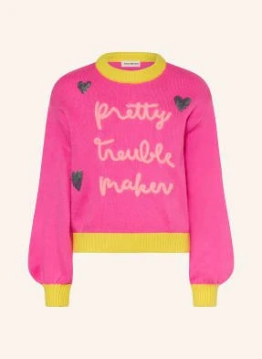 Billieblush Sweter Z Cekinami pink