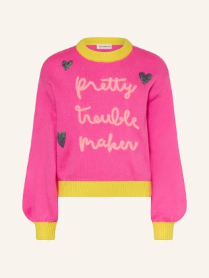 Billieblush Sweter Z Cekinami pink