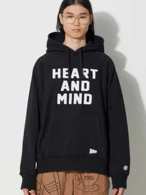 Billionaire Boys Club bluza bawełniana Heart and Mind Popover męska kolor czarny z kapturem z aplikacją B23433