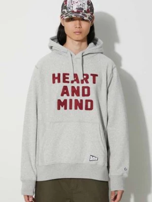 Billionaire Boys Club bluza bawełniana Heart and Mind Popover męska kolor szary z kapturem z aplikacją B23433