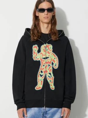 Billionaire Boys Club bluza bawełniana HEAT MAP STANDING ASTRO ZIP THROUGH HOOD męska kolor czarny z kapturem z nadrukiem B23333