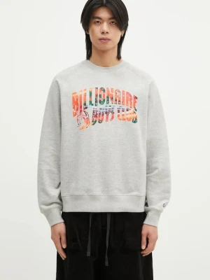 Billionaire Boys Club bluza bawełniana Tropical Island Fill Arch Logo Crewneck męska kolor szary z nadrukiem B24439