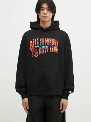 Billionaire Boys Club bluza bawełniana Tropical Island Fill Arch Logo Popover męska kolor czarny z kapturem z nadrukiem B24446