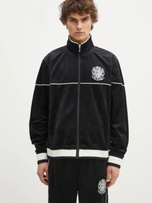 Billionaire Boys Club bluza welurowa Velour Track Top kolor czarny z aplikacją B24342