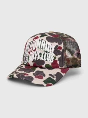 Billionaire Boys Club czapka z daszkiem Duck Camo Arch Logo Trucker kolor zielony wzorzysta B23452