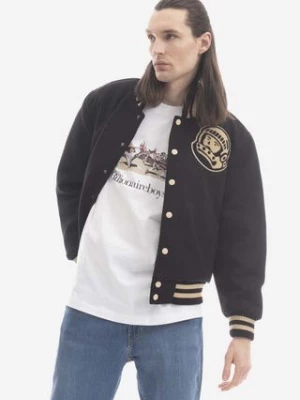 Billionaire Boys Club kurtka bomber z domieszką wełny Astro Varsity kolor czarny przejściowa B22201-BLACK