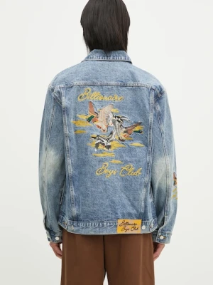 Billionaire Boys Club kurtka jeansowa Duck Embroidered Denim Jacket męska kolor niebieski przejściowa B24410