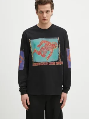Billionaire Boys Club longsleeve bawełniany kolor czarny z nadrukiem