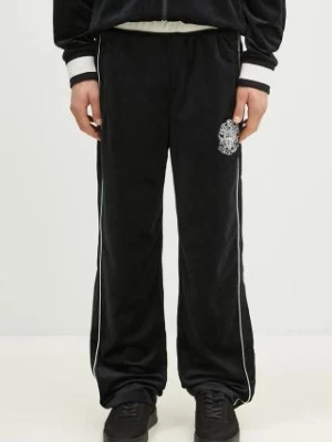 Billionaire Boys Club spodnie dresowe welurowe Velour Track Pant kolor czarny z aplikacją B24314