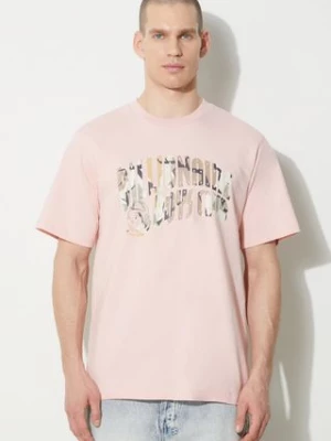 Billionaire Boys Club t-shirt bawełniany Camo Arch Logo męski kolor różowy z nadrukiem B24133