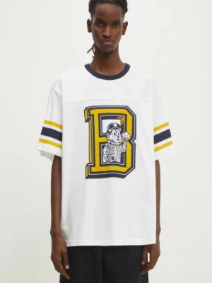 Billionaire Boys Club t-shirt bawełniany College Sport Top męski kolor biały wzorzysty B24353