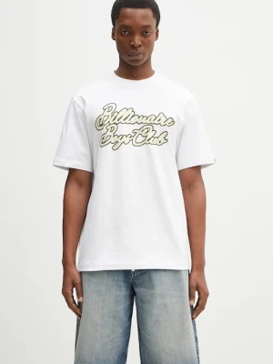 Billionaire Boys Club t-shirt bawełniany Diamond Script Logo T-Shirt męski kolor biały z nadrukiem B25162