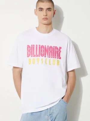 Billionaire Boys Club t-shirt bawełniany Straight Logo męski kolor biały z nadrukiem B24243