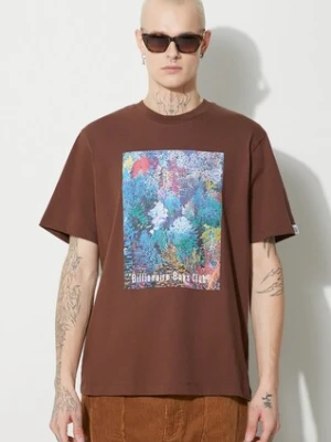 Billionaire Boys Club t-shirt bawełniany Willderness męski kolor brązowy z nadrukiem B23444